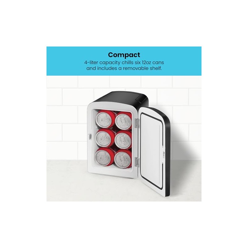 Chefman Mini-Refrigerador Portátil | Libre de Freon | Plumones de