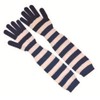Captain Stag UV Protection Arm Cover with Fingers Blue Stripe