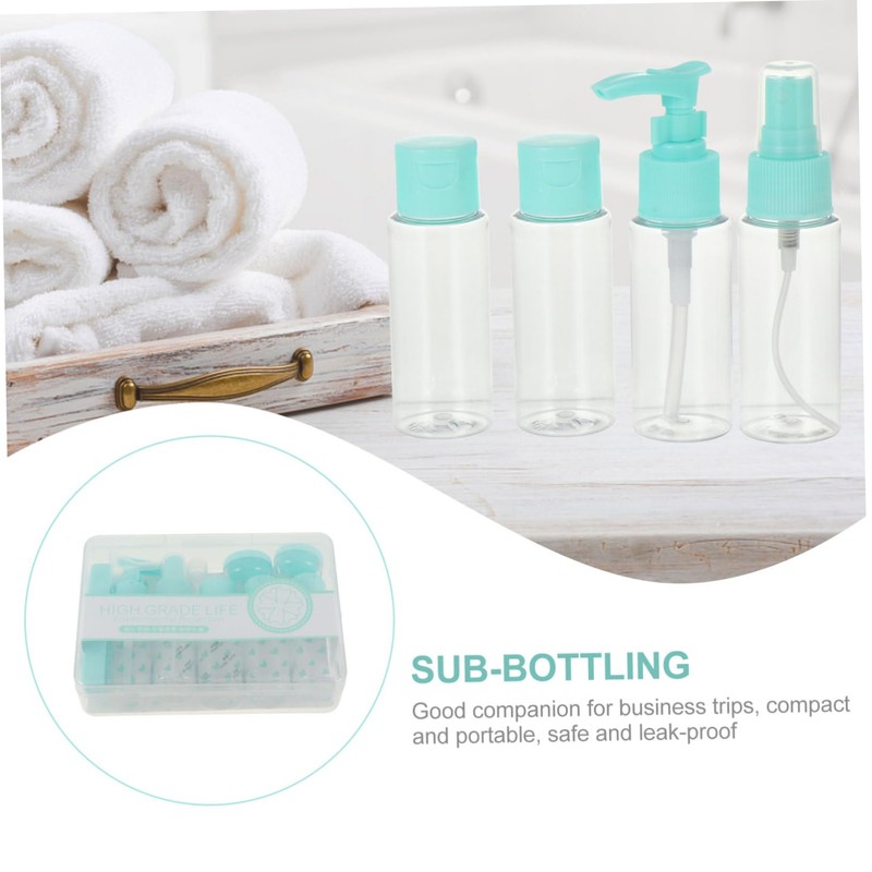 Mikinona 11pc Travel Toiletries Bottles Set Refillable Empty Travel Bottles