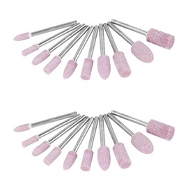 JINTONG Router Whetstone, Router Bit, Router, Whetstone, 0.1 inch (3 mm) Shank, Cone Head, Ceramic Polishing, Convenient, 2 Types, 5 Sizes, Shaft, Ceramic Whetstone Buff Set of 100