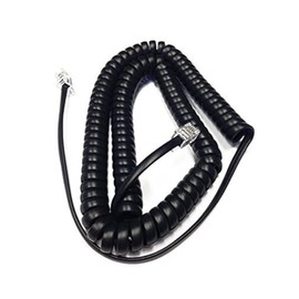 The VoIP Lounge Replacement 12 Foot Black Handset Receiver Cord for Polycom SoundPoint IP Phone 301 501 601 670 321 331 335 450 550 560 650