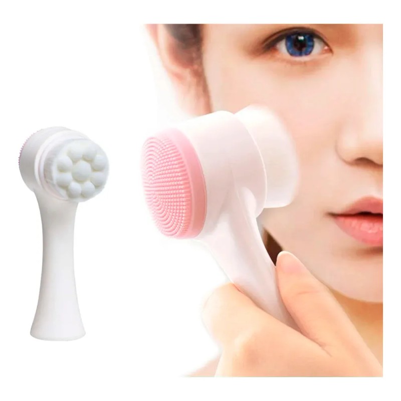 Cepillo Facial 2 en 1 Diler Doble Cara Cerdas Suaves