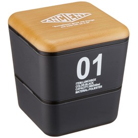 Masakazu ANCIENT Square Nest Lunch 01 Wood Grain Black
