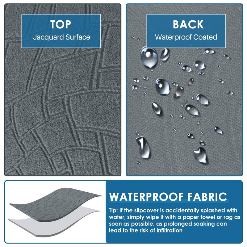 MAXIJIN Waterproof Futon Cover Full Size Washable Armless Sofa Bed