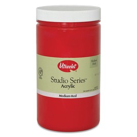 Utrecht Studio Series Acrylic Paint - Medium Red, Quart