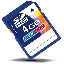 Dane-Elec Sd Hc Media Memory Card Capacity 4Gb Ref Da-Sd-4096-R