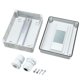 Awclub Plastic Transparent Cover Power Distribution Protection Box IP65 ABS for Circuit Breaker Indoor on The Wall 5 Way (160mmx120mmx95mm)