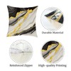 Joymaison Black Gold Marble Cushion Covers 45 x 45 Pack