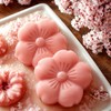 T-shin Sakura-Shaped Scented Botanical Bath Soap Duo (2x45g),Cherry Blossom Design,Silky