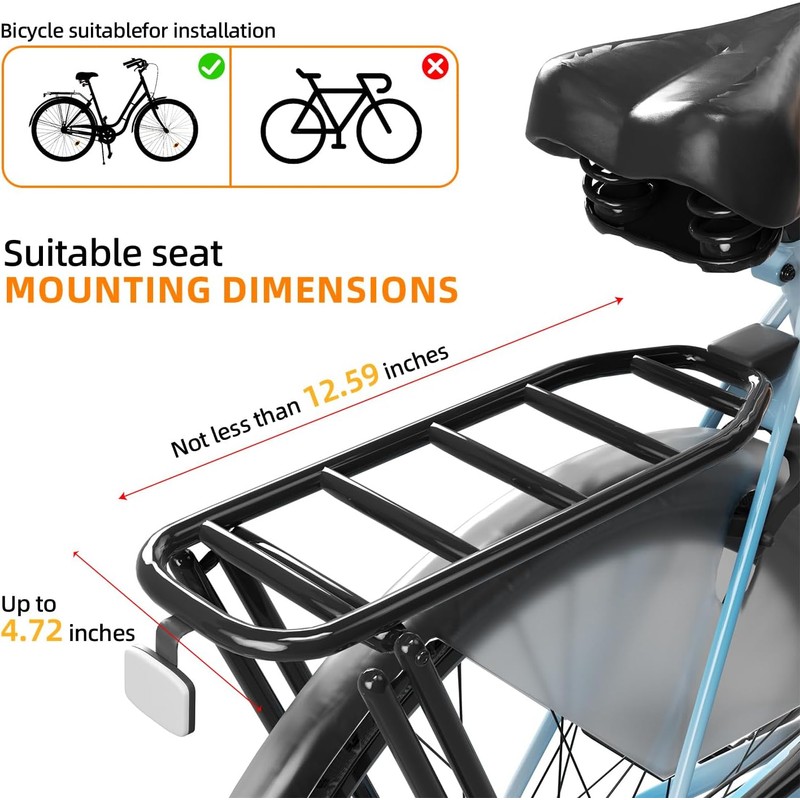 Rear Child Bike Seat for Family Rides – Adjustable Backrest,