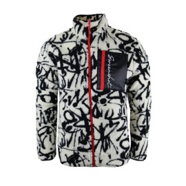 SCREENSHOT-J11355 Mens Urban Sherpa Fleece Varsity Jacket - Streetwear Design Mock Neck Full Zipper Linned Fashion Jacket-Letter-Large