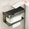 Toilet Paper Dispenser Shelf Space Saving Multifunction Wall Mounted Self