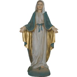 FADEDA Madonna Immaculata W/BL/Height: 10 cm/Hand-painted/Detailed Nativity Scene Figures - Christmas Table Decoration Nativity Accessories