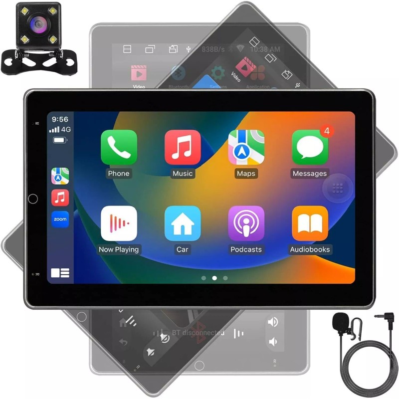 Unbranded For 2009-2012 Dodge Ram 10.1" Rotatable Carplay Car Radio