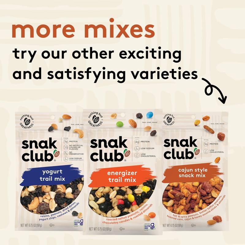 Snak Club Cajun Style Snack Mix with Hot and Spicy