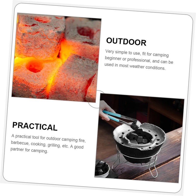 Totority Bamboo Charcoal Tablets for BBQ Camping Lightweight Charcoal for