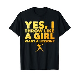 Cool Softball Design For Women Girls Pitcher Softball Player T-Shirt
