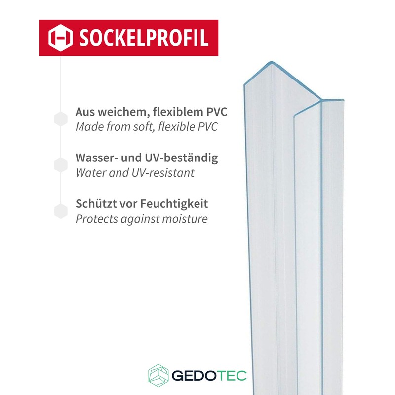 Gedotec Plinth Profile Plinth Trim Profile for 18 and 19