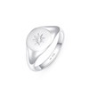 Amberta Solid 925 Sterling Silver Signet Ring for Women |