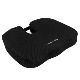 Cvixmalia Seat Cushion Premium Memory Foam Non-Slip Coccyx Tailbone Cushion for Office ...