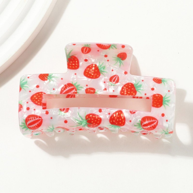 Strawberry Hair Claw, Strawberry Claw Clip, Fruit Clips, Summer Fruit