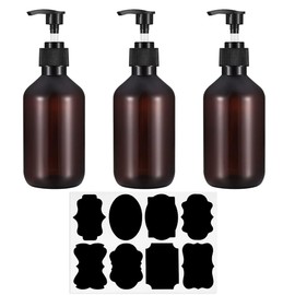 3 Pcs Pump Bottle Dispenser, 300ML/10.5oz Hand Wash Dispenser, Liquid Dish Soap Hand Soap Dispenser Bottle with Pump, Refillable Empty Pump Bottles for Kitchen Bathroom Lotions Shampoo Conditioner