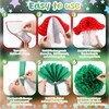 Yexiya 22 Pcs Mushroom Honeycomb and Flowers Honeycomb Ball Hanging