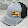 DALLY Up Leather Patch Western Lifestyle Adjustable 6-Panel Snapback Hat