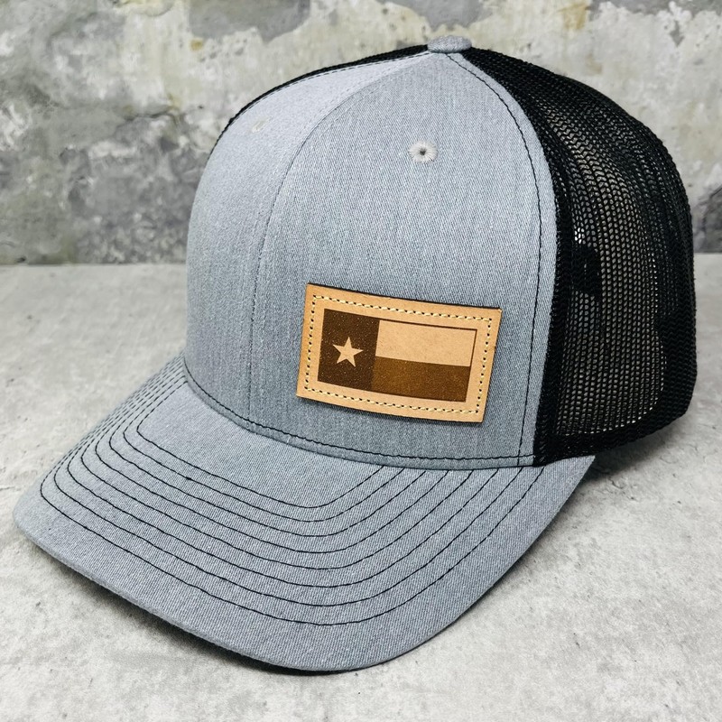 DALLY Up Leather Patch Western Lifestyle Adjustable 6-Panel Snapback Hat