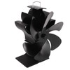 6 Blade Stove Eco Fan Black High Temperature Resistant Self