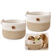 2 PCS Dog Toy Basket, Adorable Dog Toy Box for