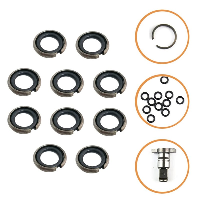 OSALADI 10 Sets Impact Wrench Retainer Rings with O-Ring, 1/2
