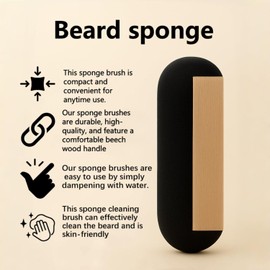 Beard Sponge for Sink – Fast & Easy Beard Hair Catcher & Cleaner | Reusable Beard Scrubber for Trimmings | Compact Grooming Tool for Men’s Shaving – No More Messy Counters & Sinks