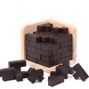 3D Wooden Brain Teaser Puzzle Cube Wooden Puzzles T-Shaped Jigsaw