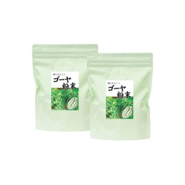 Natsukyosha Goya Powder, 12.3 oz (380 g) x 2 Packs, Zipper Bag Included, Goya Tea Powder Free, 100% Made in Japan, Blue Soup, Supplement