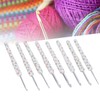 8pcs Crochet Hooks Ergonomic Design Comfortable Handle Easy Identification Compact