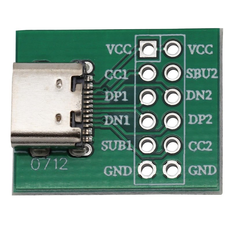 Heevhas USB Type-C to DIP PCB Connector Pin Board Test