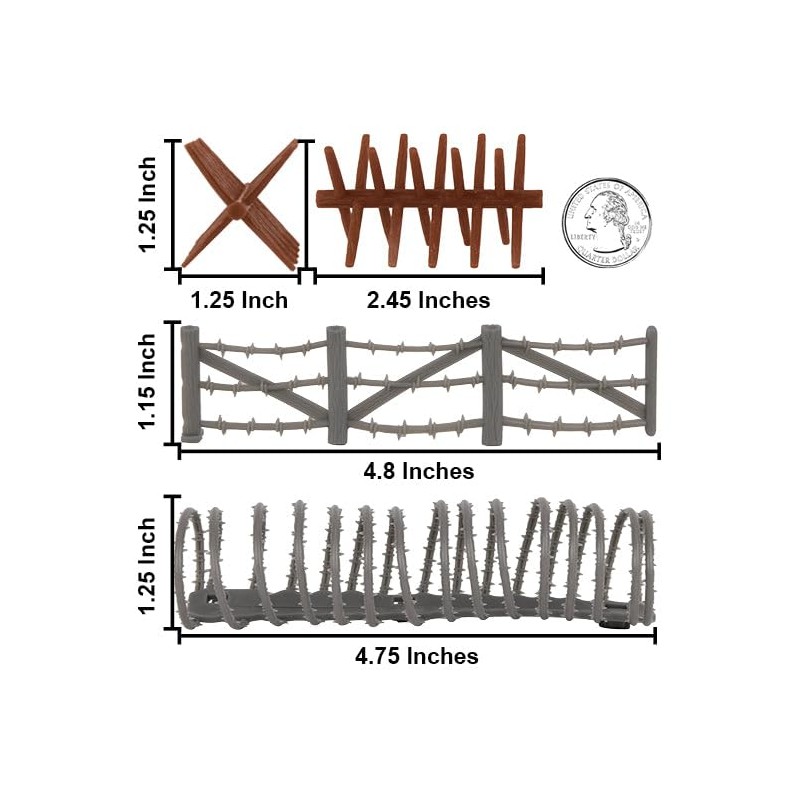 BMC CTS Concertina Barbed Wire Fence Barricade - 18pc Plastic