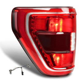Tail Light Compatible with Ford F150 XL XLT 2021 2022 2023, F150 Halogen W/Blind Spot Taillight W/Bulb & Harness, Left Driver Side, Module Not Included, OEM: ML3Z13405C