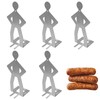 Hot Dog Holder, 5 Pcs Funny BBQ Sausage Holders Stainless
