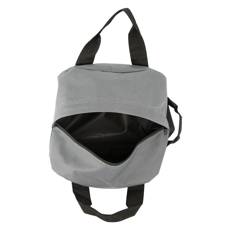 12" Mini Two Tone Duffle Bag in Gray and Black