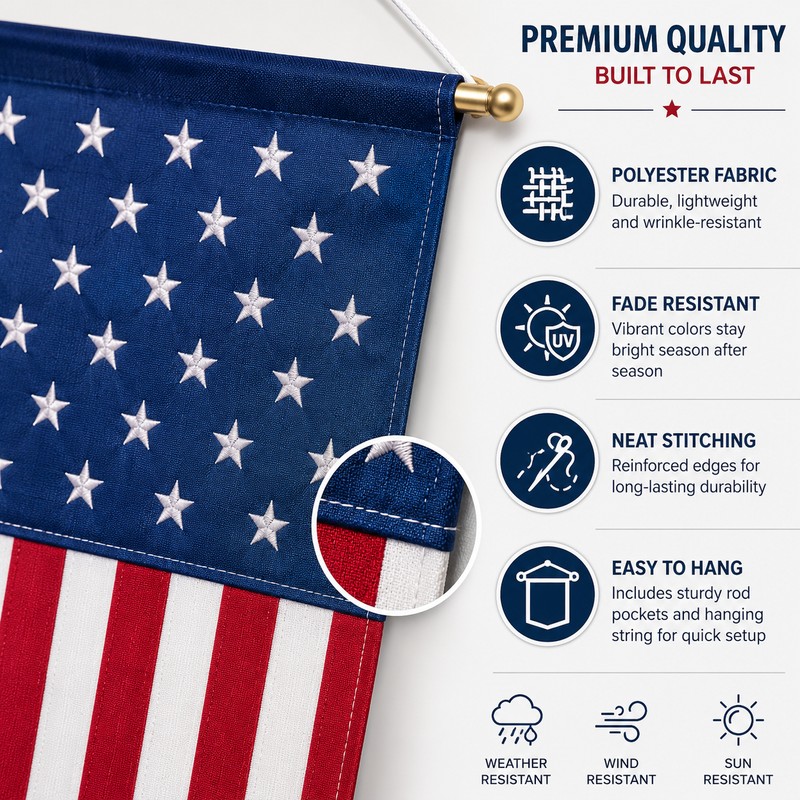 USA Stars & Stripes Door Banner for Patriotic Decor –