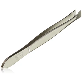 nippes Solingen, 37SR Tweezers with Slanted Tip Stainless Steel 9 cm Length Eyebrow Plucking for Precise Hair Removal Rustproof