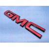 Auto Rear Tailgate GMC Red Black OVERLAY Emblem Badge Fit