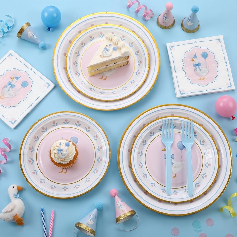 24 Set One Silly Goose Tableware Kits Sweet Goose Party
