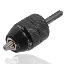 Bestgle 1/2"-20UNF 2-13MM Capacity Impact Keyless Drill Chuck Drilling Adapter Converter with Lock and SDS Plus Shank Adaptor Hardware Tool