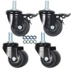Heavy Duty Casters, M16x30mm Stem Casters Low Gravity Center Swivel