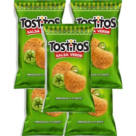 Sabritas TOSTITOS SALSA VERDE 65g (Caja con 5 bolsas)