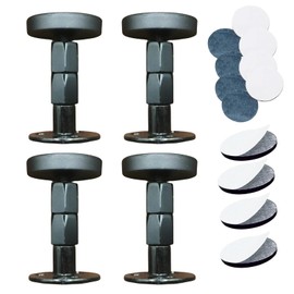 Bedrostarry Shockproof Furniture Fall Proof (6.2-8cm) Metal Fixing Support Rod, Furniture Gap Filler Rod, Adjustable Length Reinforcement Rod for Furniture and Closet, Black Fixing Rod, 4 Pack