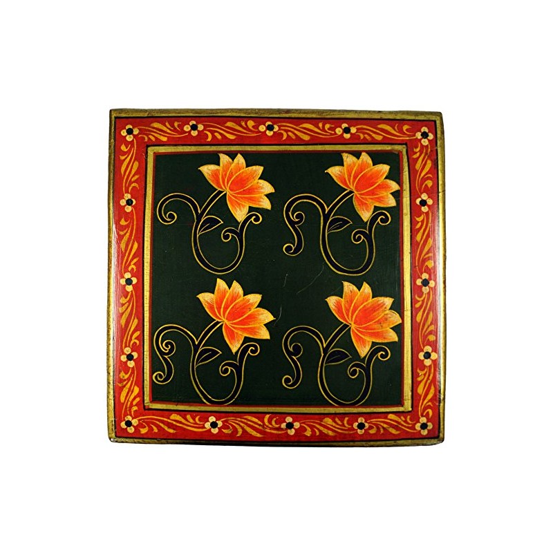 Guru-Shop Painted Small Table, Mini Table, Flower Bench - Water